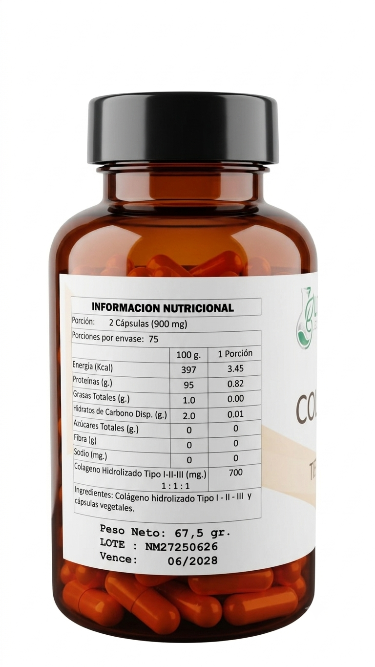 Colagenos Hidrolizados tipo I - II - III 150 capsulas