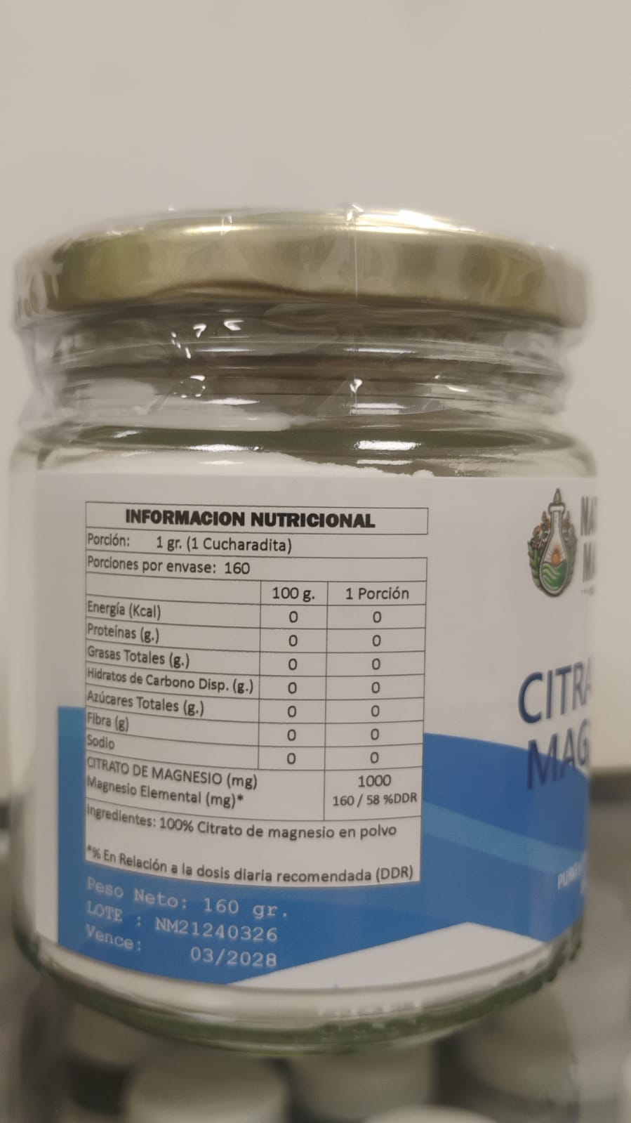 CITRATO DE MAGNESIO 160 g