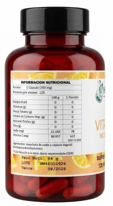 Vitamina C Neutra / NO Acida 120 capsulas